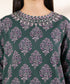 Unstitched Women's Embroidered Lawn Green 3 Piece Suit